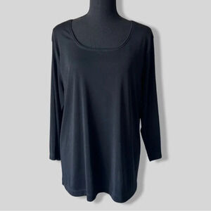 Additions by Chico’s Black Jersey Tunics  Blouse